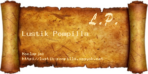 Lustik Pompilla névjegykártya